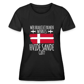 Hvide Sande Holmsland Klit Dänemark - Frauen Funktions-T-Shirt - Schwarz - Vorne - AI Model Female 172 light (172cm)