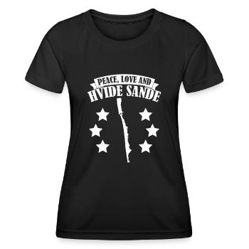 Hvide Sande Urlaub Holmsland Klit - Frauen Funktions-T-Shirt - Schwarz - Vorne - AI Model Female 172 light (172cm)