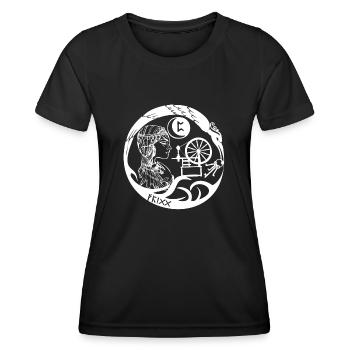 Wikinger Göttin Frigg Odins Frau Nordische Mythen - Frauen Funktions-T-Shirt - Schwarz - Vorne - AI Model Female 172 light (172cm)