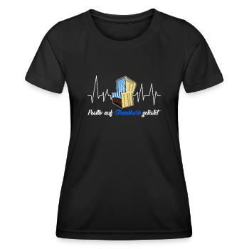 Strandkorb Ostsee Nordsee Urlaub - Frauen Funktions-T-Shirt - Schwarz - Vorne - AI Model Female 172 light (172cm)