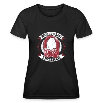 Tontechniker Sound Audio Engineer - Frauen Funktions-T-Shirt - Schwarz - Vorne - AI Model Female 172 light (172cm)