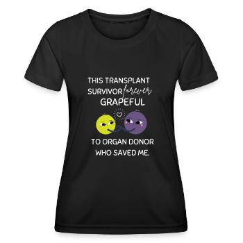 Transplant Survivor Organ Empfänger Danke - Frauen Funktions-T-Shirt - Schwarz - Vorne - AI Model Female 172 light (172cm)