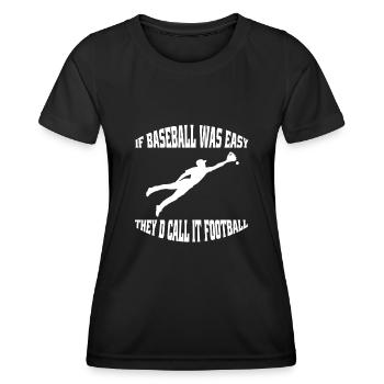 Cadeau de baseball Amateur de baseball Jeu de baseball - T-shirt sport Femme - noir - Devant - AI Model Female 172 light (172cm)