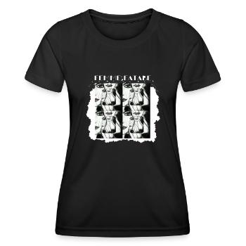 Femme fatale, ein Schwarz-Weiß-Gemälde - Frauen Funktions-T-Shirt - Schwarz - Vorne - AI Model Female 172 light (172cm)