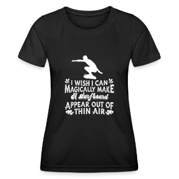 Surfen Wellenreiter Surfer - Frauen Funktions-T-Shirt - Schwarz - Vorne - AI Model Female 172 light (172cm)