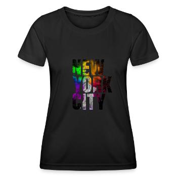 New York Statue of Liberty USA America Big Apple - Women's Functional T-Shirt - black - Front - AI Model Female 172 light (172cm)