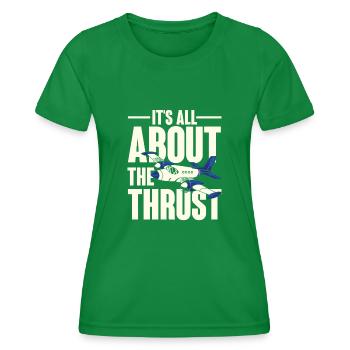 Tout sur la poussée - T-shirt sport Femme - vert - Devant - AI Model Female 172 dark (172cm)