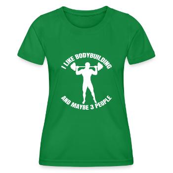 Fitness Athletes Muscle Bodybuilder Strength Training - Women's Functional T-Shirt - kelly green - Front - AI Model Female 172 dark (172cm)