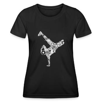 Breakdance Street Dance schnelle Bewegung Dance Ge - Frauen Funktions-T-Shirt - Schwarz - Vorne - AI Model Female 172 light (172cm)