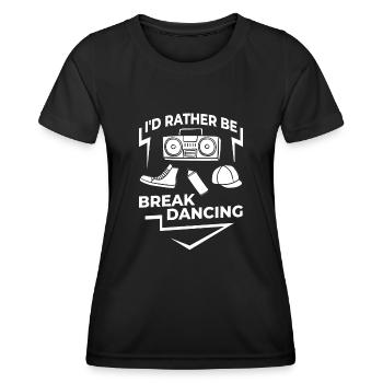 Breakdance Musik Breaking BBoy Bgirl - Frauen Funktions-T-Shirt - Schwarz - Vorne - AI Model Female 172 light (172cm)