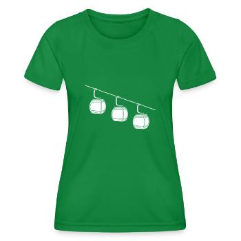 Téléphérique Tramway Téléphérique Télécabine - T-shirt sport Femme - vert - Devant - AI Model Female 172 dark (172cm)