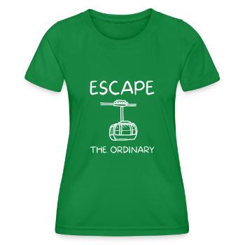 Téléphérique Tramway Téléphérique Télécabine - T-shirt sport Femme - vert - Devant - AI Model Female 172 dark (172cm)