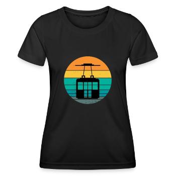 Téléphérique Tramway Téléphérique Télécabine - T-shirt sport Femme - noir - Devant - AI Model Female 172 light (172cm)
