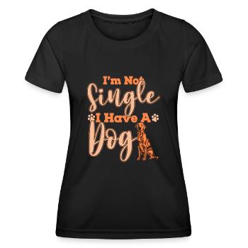 Ich bin nicht alleinstehend, ich habe einen Hund - Frauen Funktions-T-Shirt - Schwarz - Vorne - AI Model Female 172 light (172cm)