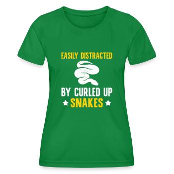Banana Ball Python Spruch - Frauen Funktions-T-Shirt - Kelly Green - Vorne - AI Model Female 172 dark (172cm)