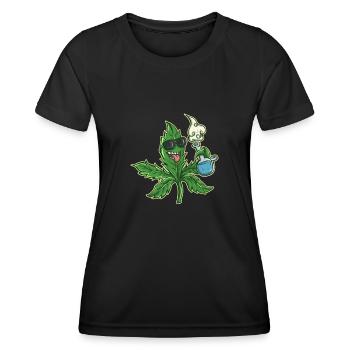 Cannabis - T-shirt sport Femme - noir - Devant - AI Model Female 172 light (172cm)