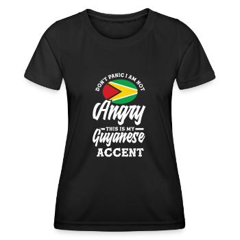 Lustiges Geschenk Zum Guyanischen Erbe - Frauen Funktions-T-Shirt - Schwarz - Vorne - AI Model Female 172 light (172cm)