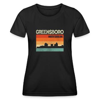 Greensboro, North Carolina - Frauen Funktions-T-Shirt - Schwarz - Vorne - AI Model Female 172 light (172cm)