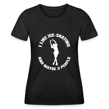 Figure Skating Ice Skating Figure Skating Figure Skating - Women's Functional T-Shirt - black - Front - AI Model Female 172 light (172cm)