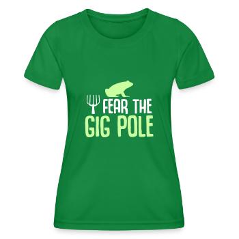 Peur Les grenouilles de la perche attrapent les chasseurs de grenouilles - T-shirt sport Femme - vert - Devant - AI Model Female 172 dark (172cm)