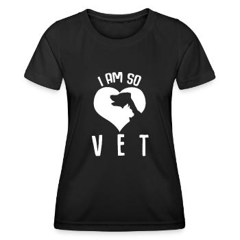 Veterinarian Veterinary Heart Veterinary Practice - Women's Functional T-Shirt - black - Front - AI Model Female 172 light (172cm)