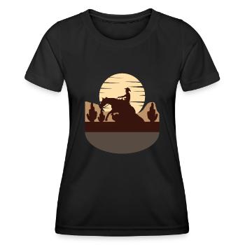 Reining Rider Équitation Western - T-shirt sport Femme - noir - Devant - AI Model Female 172 light (172cm)
