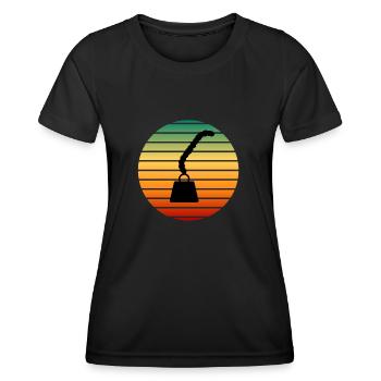 Aimant de pêche Aimant Fisher Pêcheur - T-shirt sport Femme - noir - Devant - AI Model Female 172 light (172cm)