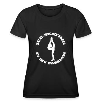 Figure Skating Ice Skating Figure Skating Figure skating - Women's Functional T-Shirt - black - Front - AI Model Female 172 light (172cm)