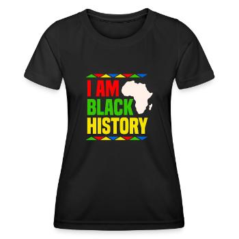 Melanin African American African American Woman - Women's Functional T-Shirt - black - Front - AI Model Female 172 light (172cm)