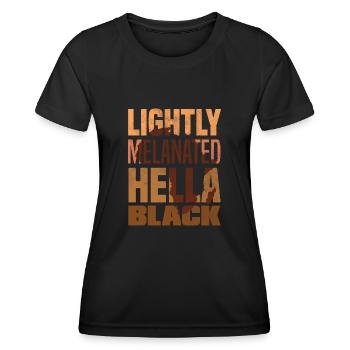 Melanin African American African American Woman - Women's Functional T-Shirt - black - Front - AI Model Female 172 light (172cm)