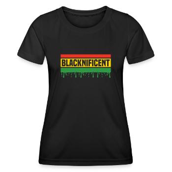 Melanin African American African American Woman - Women's Functional T-Shirt - black - Front - AI Model Female 172 light (172cm)