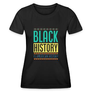 Melanin African American African American Woman - Women's Functional T-Shirt - black - Front - AI Model Female 172 light (172cm)