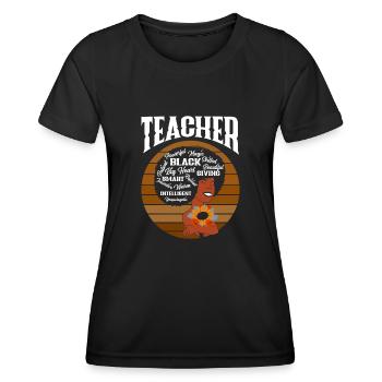 Melanin African American African American Woman - Women's Functional T-Shirt - black - Front - AI Model Female 172 light (172cm)