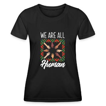 Melanin African American African American Woman - Women's Functional T-Shirt - black - Front - AI Model Female 172 light (172cm)