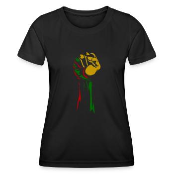 Melanin African American African American Woman - Women's Functional T-Shirt - black - Front - AI Model Female 172 light (172cm)