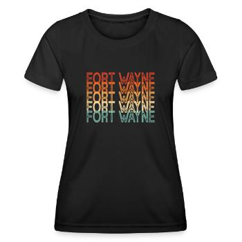 Fort Wayne, Indiana - T-shirt sport Femme - noir - Devant - AI Model Female 172 light (172cm)