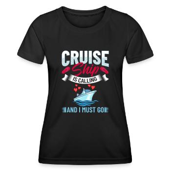 Croisière Croisière Croisière Croisière - T-shirt sport Femme - noir - Devant - AI Model Female 172 light (172cm)