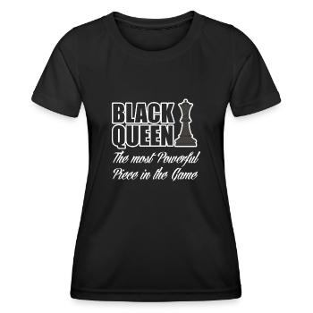 Melanin African American African American Woman - Women's Functional T-Shirt - black - Front - AI Model Female 172 light (172cm)