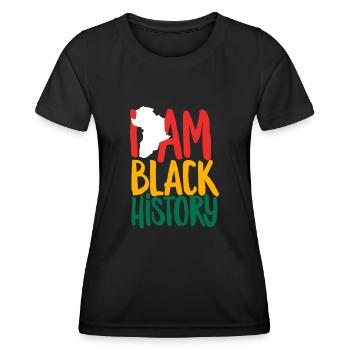 Melanin African American African American Woman - Women's Functional T-Shirt - black - Front - AI Model Female 172 light (172cm)