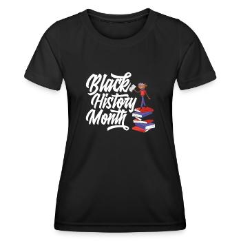 Melanin African American African American Woman - Women's Functional T-Shirt - black - Front - AI Model Female 172 light (172cm)