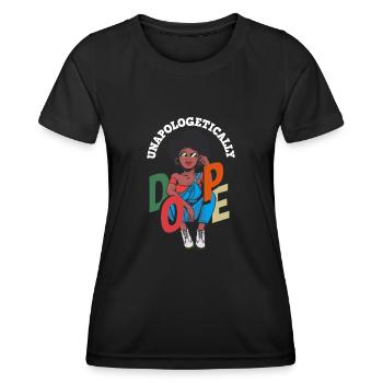 Melanin African American African American Woman - Women's Functional T-Shirt - black - Front - AI Model Female 172 light (172cm)