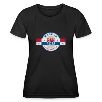 Lustiges Panama Panamaer Panamaerin Geschenk - Frauen Funktions-T-Shirt - Schwarz - Vorne - AI Model Female 172 light (172cm)