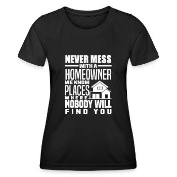 Homeowner Home Purchase Gift - Women's Functional T-Shirt - black - Front - AI Model Female 172 light (172cm)