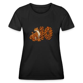 10 Jahre Alter Junge Geburtstag Jaguar - Frauen Funktions-T-Shirt - Schwarz - Vorne - AI Model Female 172 light (172cm)