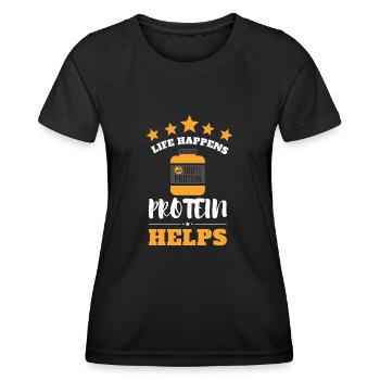 Supplémentation Supplément articulaire d’haltérophilie - T-shirt sport Femme - noir - Devant - AI Model Female 172 light (172cm)