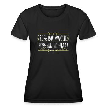Huzule Haare Reiter Pferd - Frauen Funktions-T-Shirt - Schwarz - Vorne - AI Model Female 172 light (172cm)