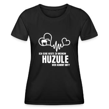 Huzule Reiter Pferd - Frauen Funktions-T-Shirt - Schwarz - Vorne - AI Model Female 172 light (172cm)