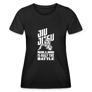 Jiu Jitsu Jiu Jitsu Jiu Jitsu - Frauen Funktions-T-Shirt - Schwarz - Vorne - AI Model Female 172 light (172cm)