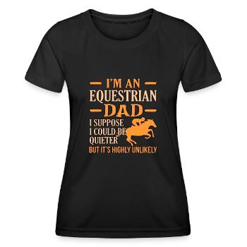 Reiter-lustiges Reiten-mädchen-geschenk - Frauen Funktions-T-Shirt - Schwarz - Vorne - AI Model Female 172 light (172cm)