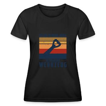 Je vais voir mes garçons, ils ont besoin de bière à outils - T-shirt sport Femme - noir - Devant - AI Model Female 172 light (172cm)